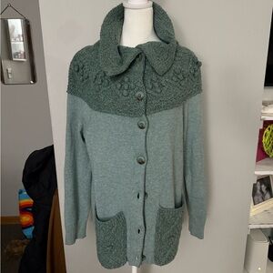 Anthropologie Sleeping in Snow Large cardigan sweater NEW with tags